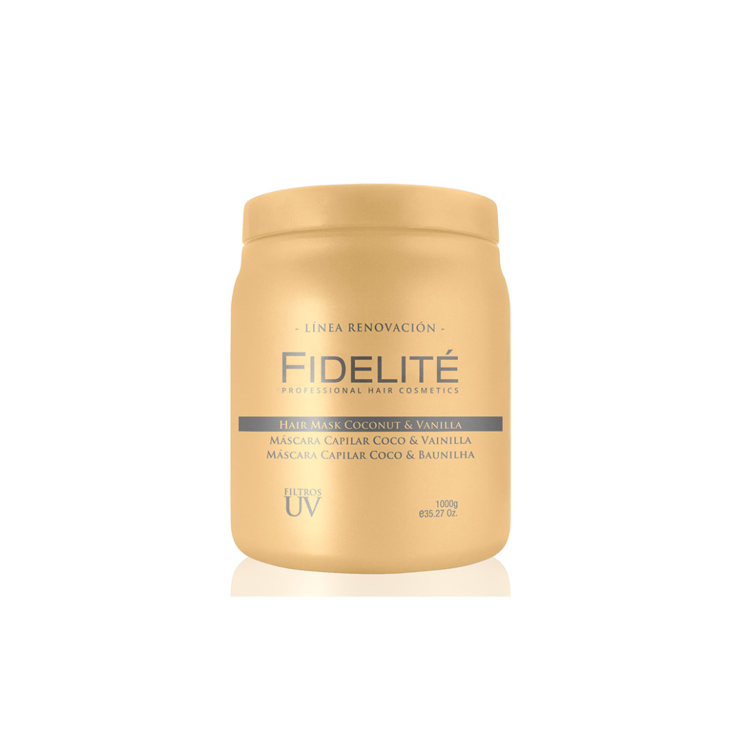 Máscara capilar de coco y vainilla para renovación y reestructuración del cabello