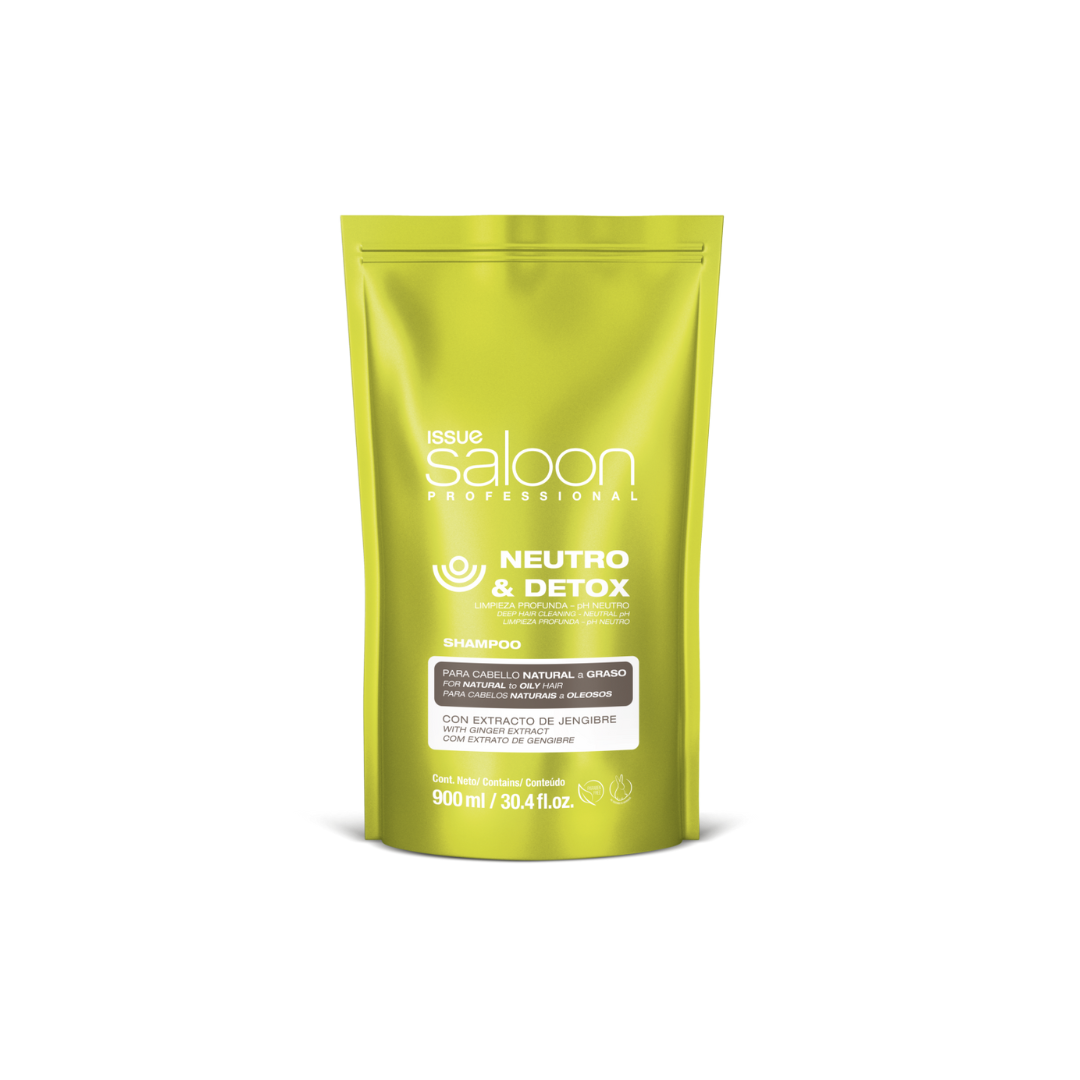 Shampoo Neutro & Detox Saloon Professional con extracto de jengibre para cabello graso